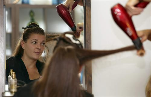 Agnieszka Radwanska at the player beauty bar at the Australian Open in Melbourne January 21-2013 