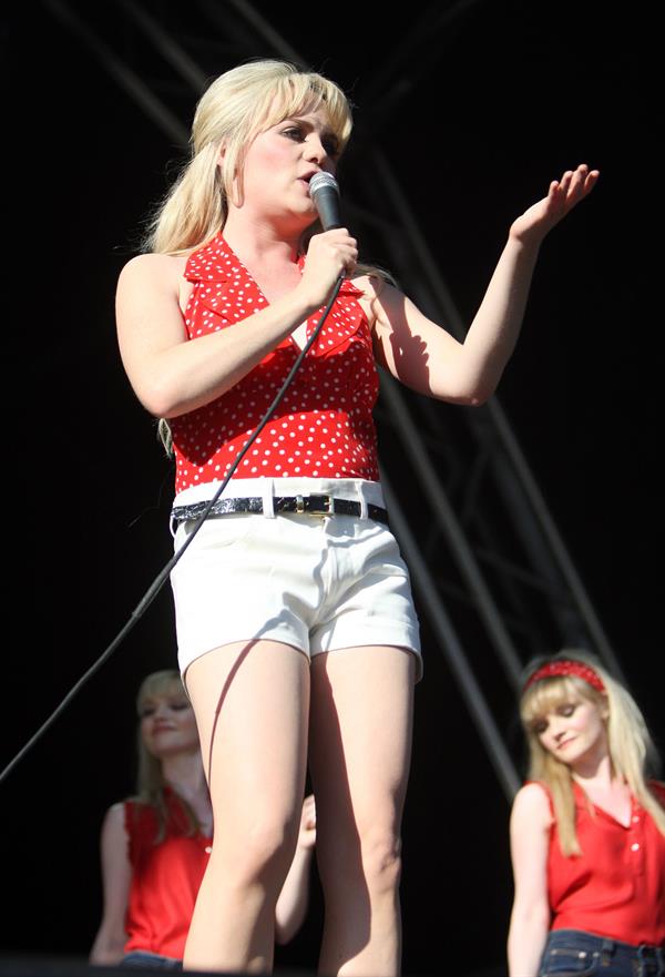 Aimee Anne duffy performing on stage during the 2009 V Festival on April 5, 2010 