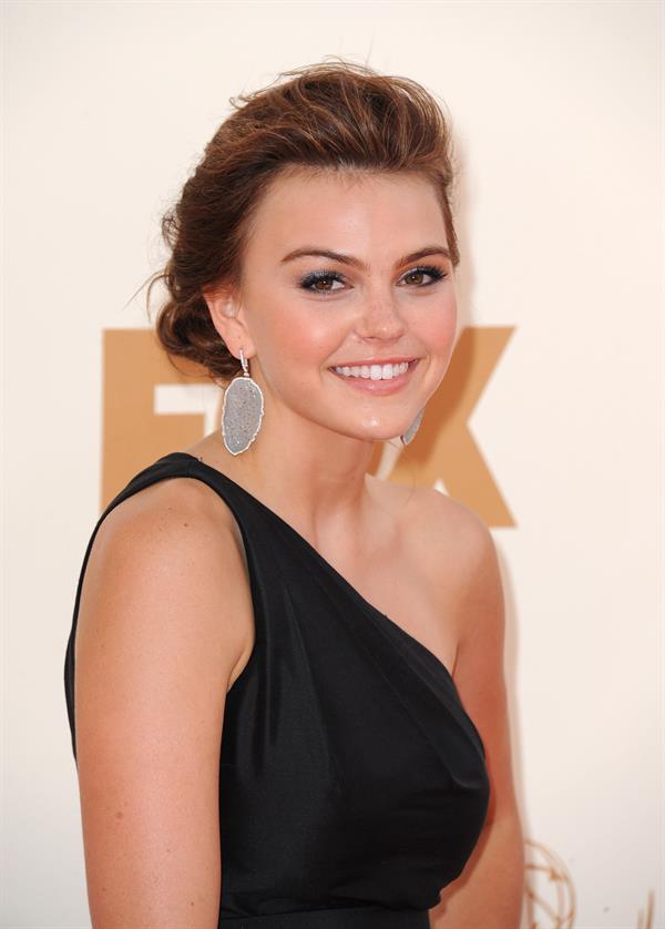 Aimee Teegarden 63rd annual Primetime Emmy Awards held at Nokia Theatre in Los Angeles on September 18, 2011