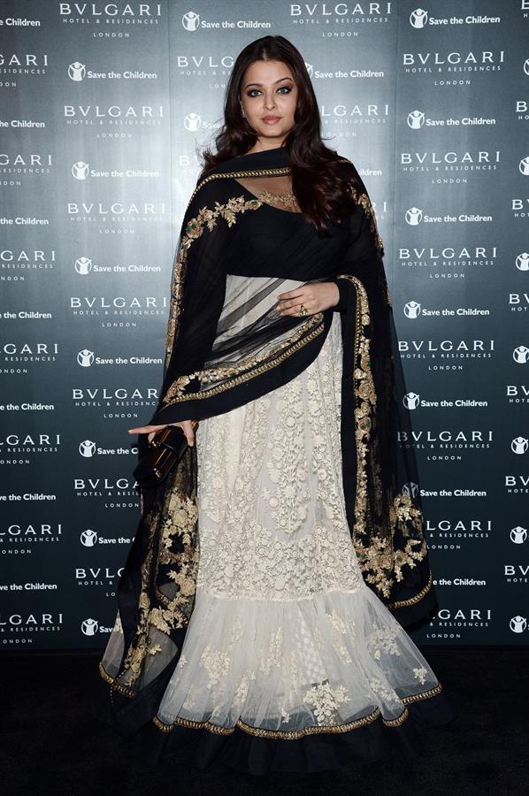 Aishwarya Rai at the Bulgari Hotel and Residences official opening London on June 14, 2012 