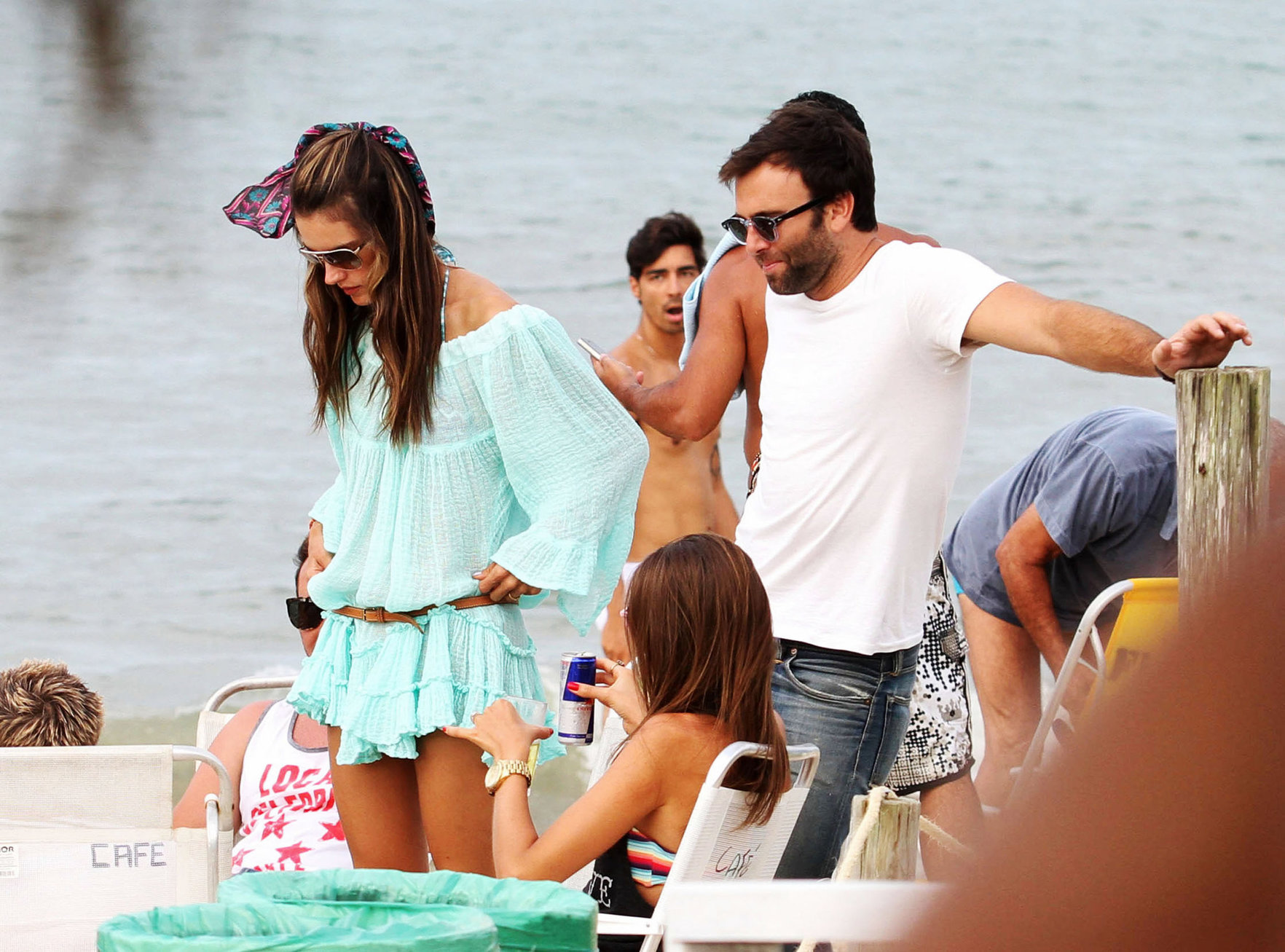 Alessandra Ambrosio Bikini Pictures Alessandra Ambrosio - beach candids in LA 1/3/12