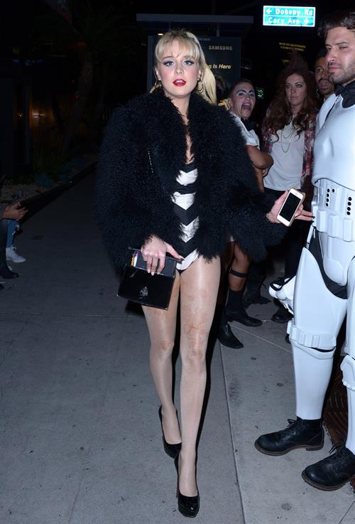 Alessandra Torresani Halloween party candids in West Hollywood, October 31, 2013 