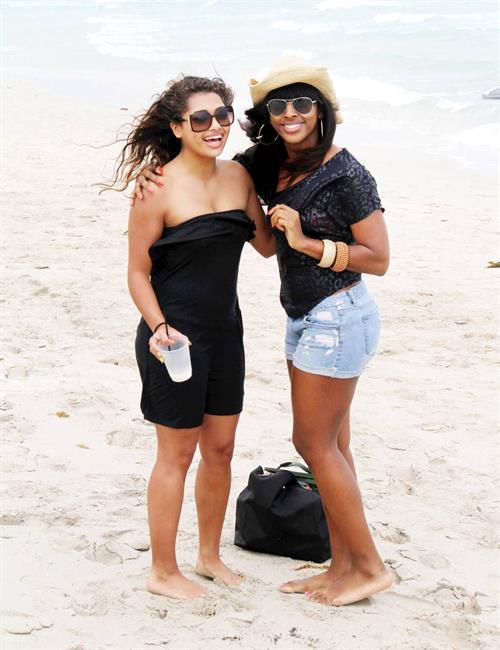 Alexandra Burke bikinis Miami on March 6, 2011 