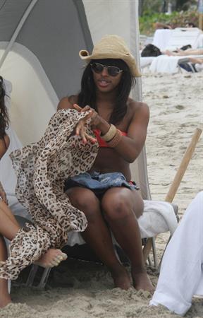 Alexandra Burke bikinis Miami on March 6, 2011 