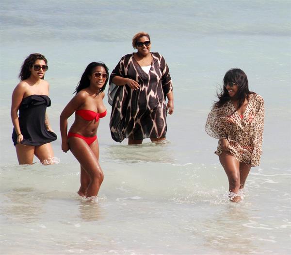Alexandra Burke bikinis Miami on March 6, 2011 