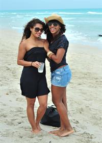 Alexandra Burke bikinis Miami on March 6, 2011 