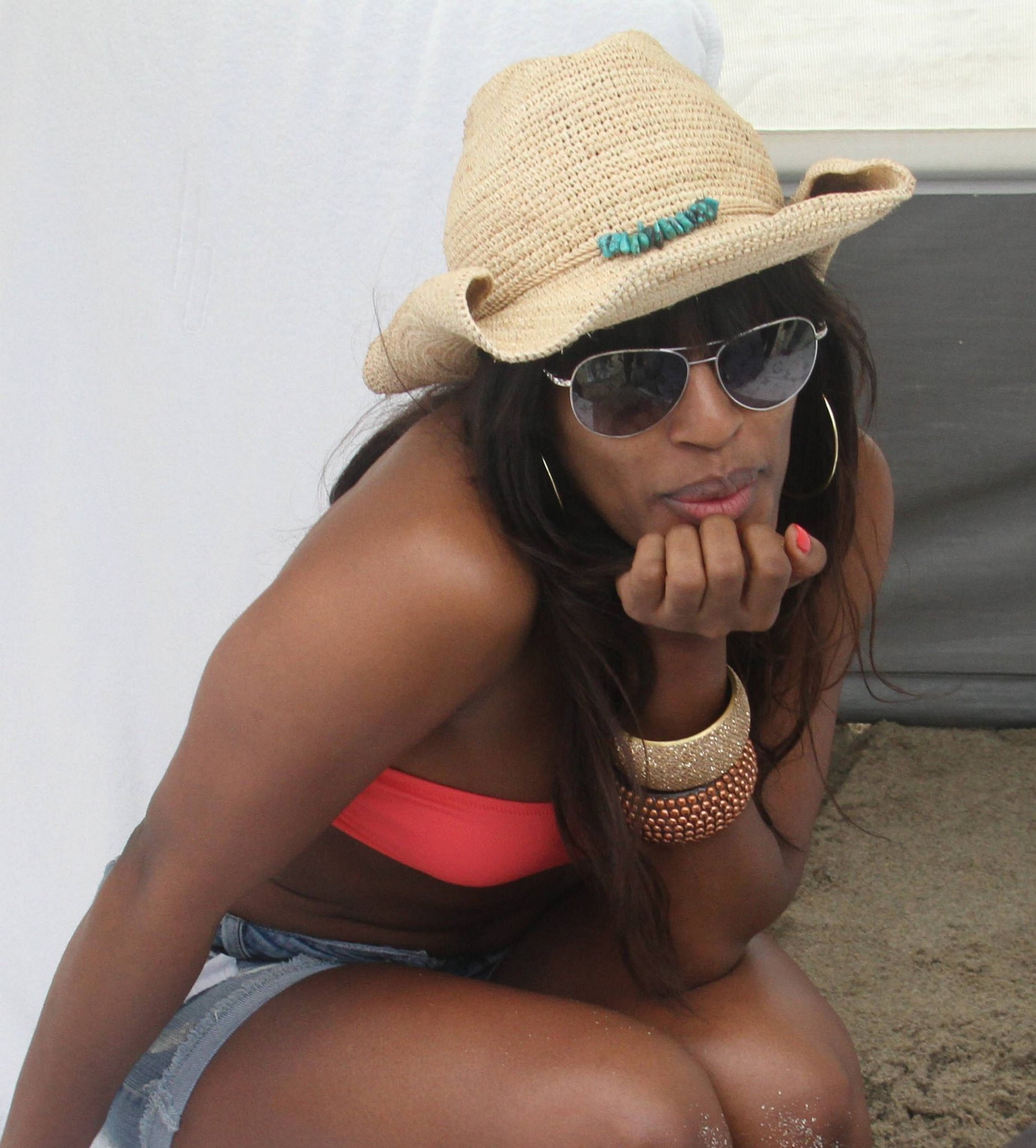 Alexandra Burke bikinis Miami on March 6, 2011 