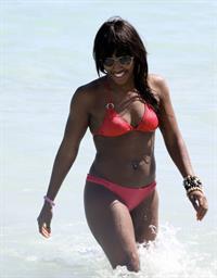 Alexandra Burke bikini candids Miami March 7, 2011 