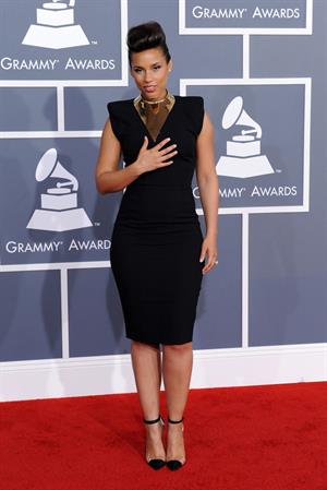 Alicia Keys attends the 54th annual Grammy Awards on February 12, 2012