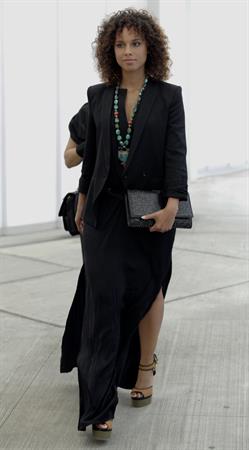 Alicia Keys attends the United Nations Social Innovation Summit in New York on May 5, 2012