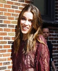 Amanda Peet arriving for David Letterman appearance on March 13, 2012