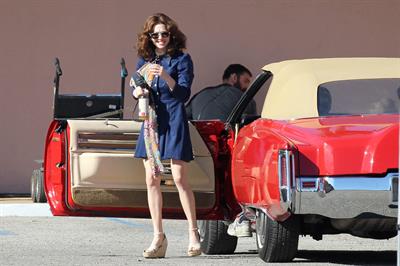 Amanda Seyfried on set of Lovelace in Los Angeles on January 5, 2012 