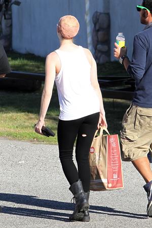 Amanda Seyfried on set of Lovelace in Los Angeles on January 5, 2012 