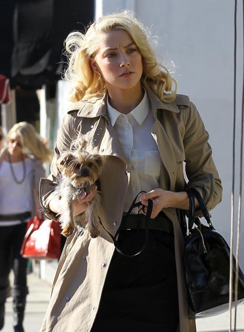 Amber Heard out in Beverly Hills on December 16, 2011