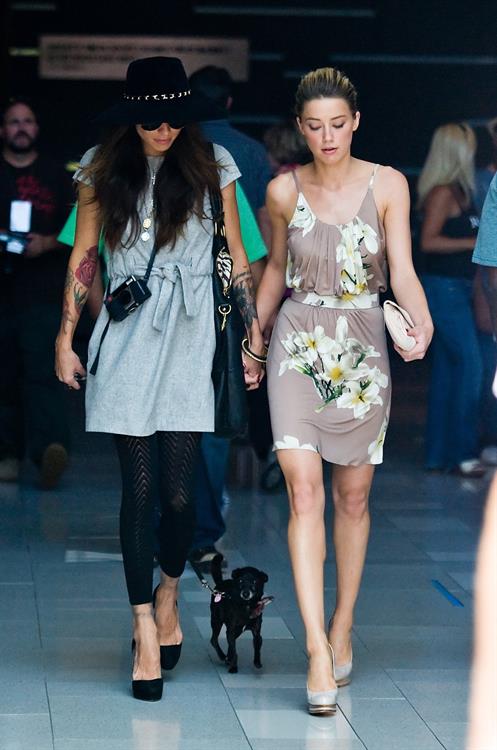 Amber Heard leaves the Omni Hotel in San Diego on July 24, 2010 
