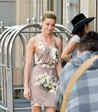 Amber Heard leaves the Omni Hotel in San Diego on July 24, 2010 