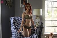 Meg Turney - Me in My Place - green lingerie underwear