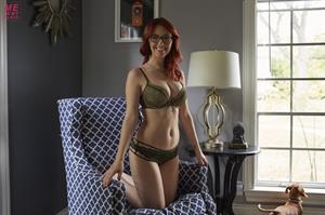 Meg Turney - Me in My Place - green lingerie underwear