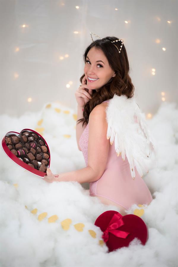 Meg Turney in her Valentine's Day outfit