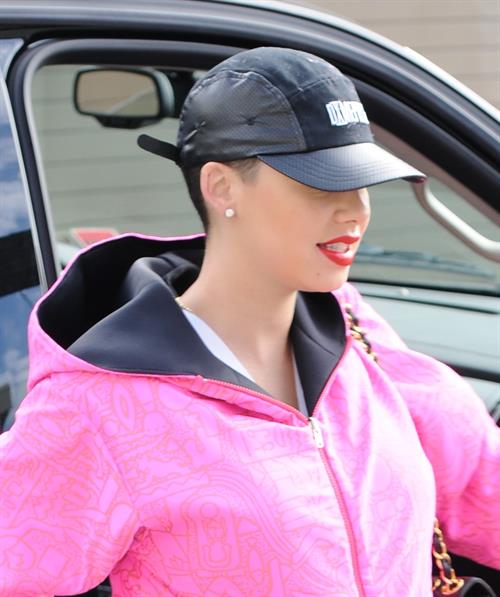 Amber Rose goes to a doctor's appointment in Beverly Hills on Dec 18, 2012 