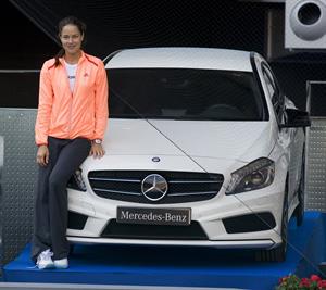 Ana Ivanovic promoting Mercedes at the Madrid open 08-05-2012 