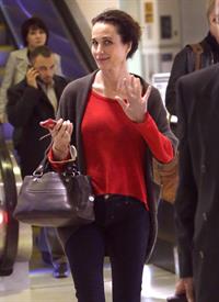 Andie MacDowell arriving on a flight at LAX airport December 7, 2012 