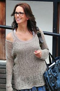Andrea McLean outside ITV studios on July 27, 2011