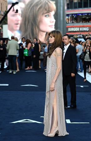Angelina Jolie Salt Premiere in London on August 16, 2010 