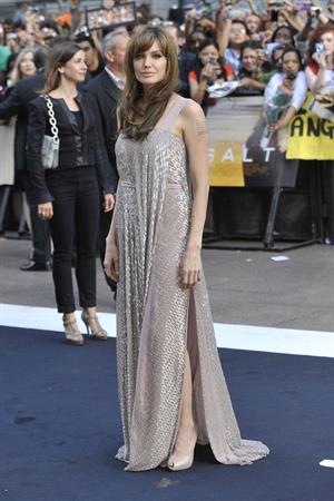 Angelina Jolie Salt Premiere in London on August 16, 2010 