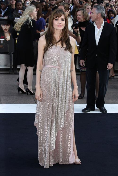 Angelina Jolie Salt Premiere in London on August 16, 2010 