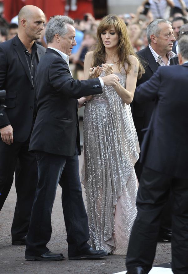 Angelina Jolie Salt Premiere in London on August 16, 2010 