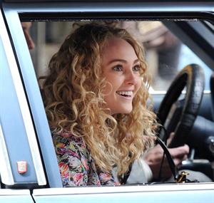 AnnaSophia Robb on the set of The Carrie Diaries in New York City on March 24, 2012