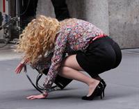 AnnaSophia Robb on the set of The Carrie Diaries in New York City on March 24, 2012