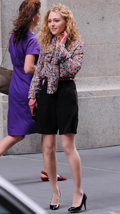 AnnaSophia Robb on the set of The Carrie Diaries in New York City on March 24, 2012