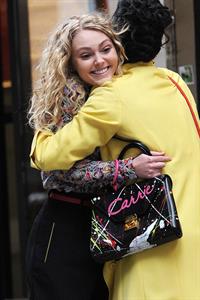 AnnaSophia Robb on the set of The Carrie Diaries in New York City on March 24, 2012