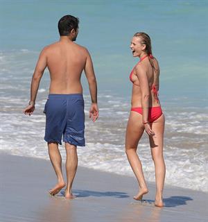 Anne Vyalitsyna bikini candids in Miami 11/22/12 