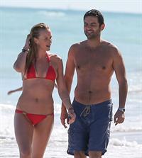 Anne Vyalitsyna bikini candids in Miami 11/22/12 