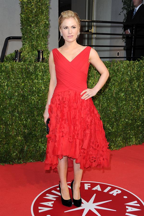 Anna Paquin attending the Vanity Fair Oscar Party in West Hollywood on February 27, 2011