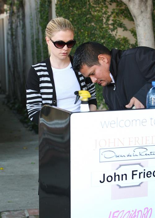 Anna Paquin at John Frieda Salon in Los Angeles on January 18, 2012