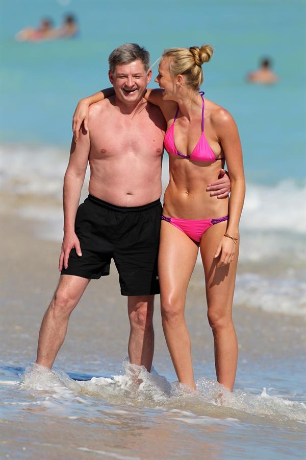 Anne Vyalitsyna bikini candids in Miami 11/23/12 