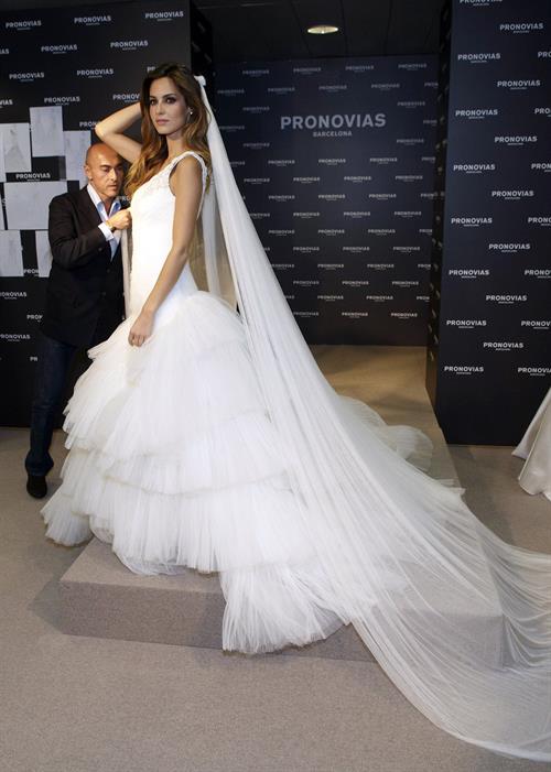 Ariadne Artiles presents Pronovias 2011 collection in Barcelona Spain on May 17, 2010