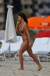 Arianny Celeste bikini candids on a beach in Miami on February 16, 2012