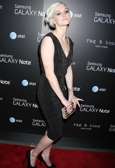 Ashlee Simpson Samsung and AT&T fashion take note studio on February 14, 2012