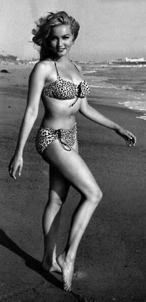 Julie Newmar in a bikini