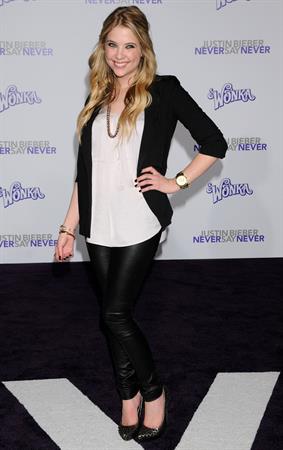 Ashley Benson Justin Bieber Never Say Never Los Angeles premiere on February 8, 2011