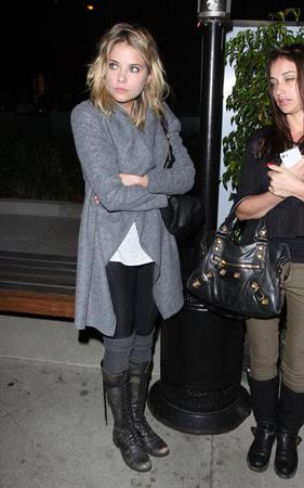 Ashley Benson outside BOA Steakhouse in Los Angeles on January 18, 2012