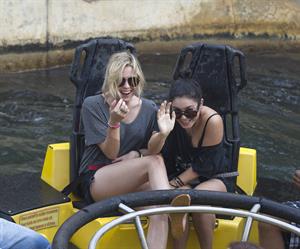 Ashley Benson and Vanessa Hudgens at Busch Gardens in Tampa Bay on March 3, 2012