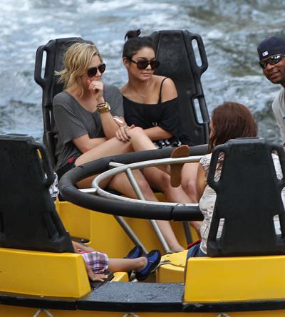 Ashley Benson and Vanessa Hudgens at Busch Gardens in Tampa Bay on March 3, 2012