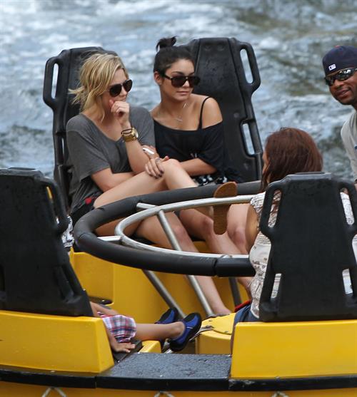Ashley Benson and Vanessa Hudgens at Busch Gardens in Tampa Bay on March 3, 2012