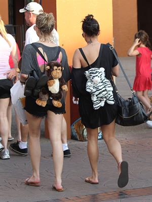 Ashley Benson and Vanessa Hudgens at Busch Gardens in Tampa Bay on March 3, 2012